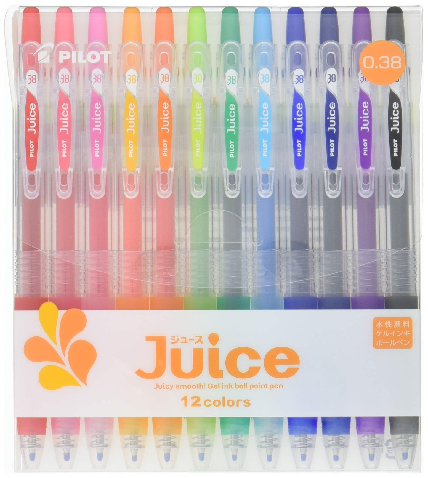 Pilot Juice ゲルインクボールペン 0.38mm 12色セット (LJU120UF-12C)