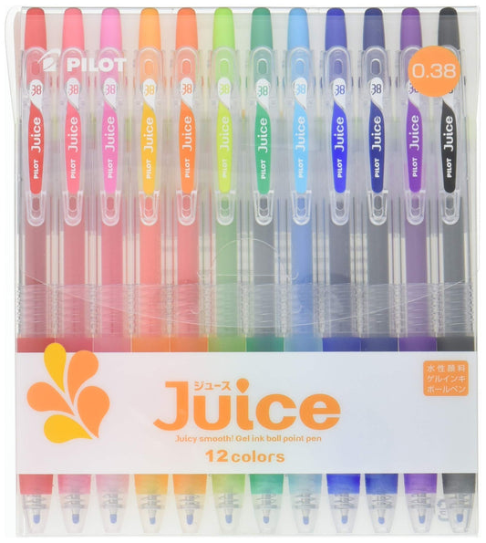 Pilot Juice ゲルインクボールペン 0.38mm 12色セット (LJU120UF-12C)